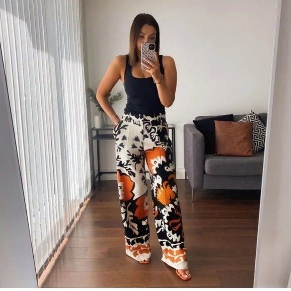 Zara Printed Pants - Picture 6 of 9